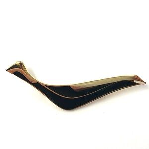 Rivest vintage modernist enamel bird brooch / pin